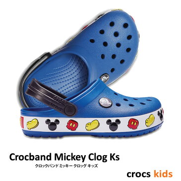 【3,000円Offクーポン配布中】CROCS【クロックス】Crocband Mickey Clog Ks / クロックバンド ミッキー クロッグ キッズ / ブルージーン｜※※　ケイマン サンダル ビーサン