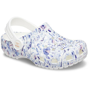 ▲￥2990 送料無料▼ CROCS【クロックス】Liberty London x Crocs Classic Clog Kids/ リバティ ロンドン X クロックス クラシック クロッグ キッズ/ ホワイト｜