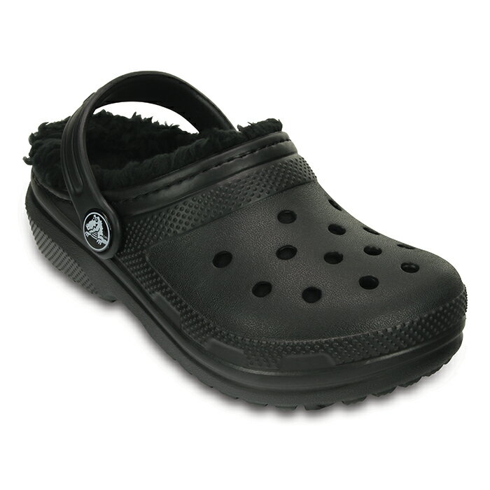 ・クロックス ボア《キッズ》クラシック ラインド クロッグ/ブラックxブラック/ CROCS/Classic Lined Clog/BlackxBlack ｜