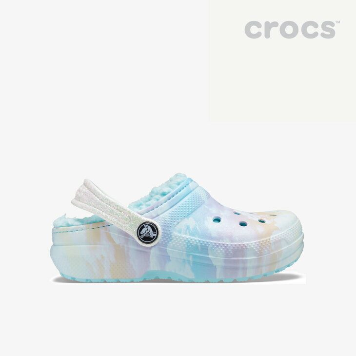 ・クロックス ボア《キッズ》クラシック ラインド アウト オブ ディス ワールド クロッグ/マルチ/ CROCS/K Classic Lined Out Of This World Clog/Multi #**