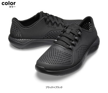 ・CROCS【クロックス】LiteRide Pacer Ms/ ライトライド ペイサー メンズ/ ブラック×ブラック｜※※ メンズ スニーカー スリッポン