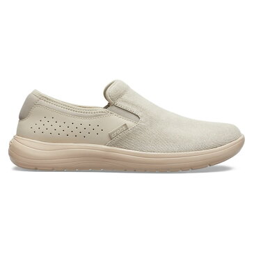 ▲￥2990 送料無料▼ CROCS【クロックス】Reviva Canvas Slip On Men/ リバイバ キャンバス スリッポン メンズ/ カーキ×コブレストーン｜ メンズ スニーカー