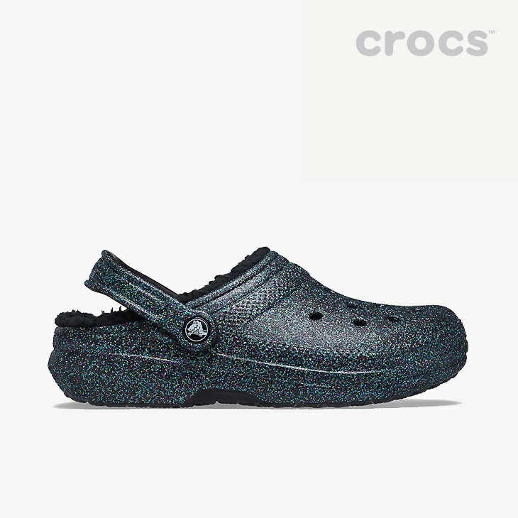 ・クロックス ボア《ユニセックス》クラシック グリッター ラインド クロッグ/スターリ— スカイズ グリッター/ CROCS/Classic Glitter Lined Clog/Starry Skies Glitter #**