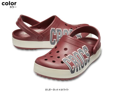 【800円OFFクリアランスクーポン】CROCS【クロックス】Crocband Logo Clog / クロックバンド ロゴ クロッグ / ガーネット×スタッコ ｜※※ メンズ レディース