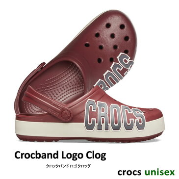 【800円OFFクリアランスクーポン】CROCS【クロックス】Crocband Logo Clog / クロックバンド ロゴ クロッグ / ガーネット×スタッコ ｜※※ メンズ レディース