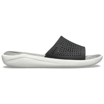 ▲￥3480 送料無料▼ CROCS【クロックス】LiteRide Slide/ ライトライド スライド/ ブラック×スモーク｜メンズ レディース サンダル スポーツサンダル オフィス スリッパ シャワーサンダル ビーチサンダル リカバリーシューズ