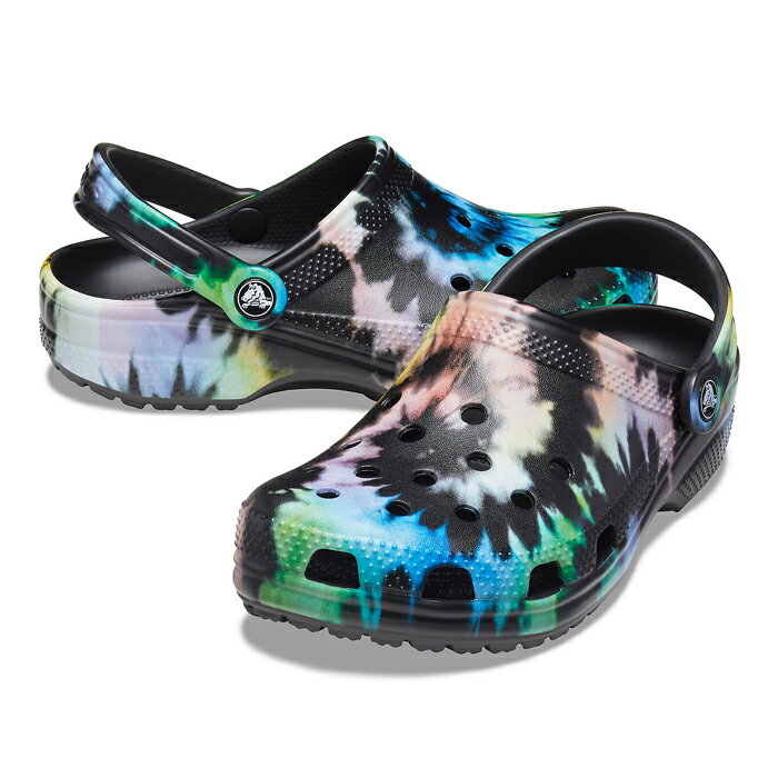 ・クロックス《ユニセックス》クラシック タイダイ グラフィック クロッグ/マルチ ブラックxブラック/ CROCS/Classic Tie-Dye Graphic Clog/Multi BlackxBlack #