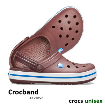 ▲￥2480 送料無料▼ CROCS【クロックス】Crocband/ クロックバンド/ バーガンディ×ホワイト｜