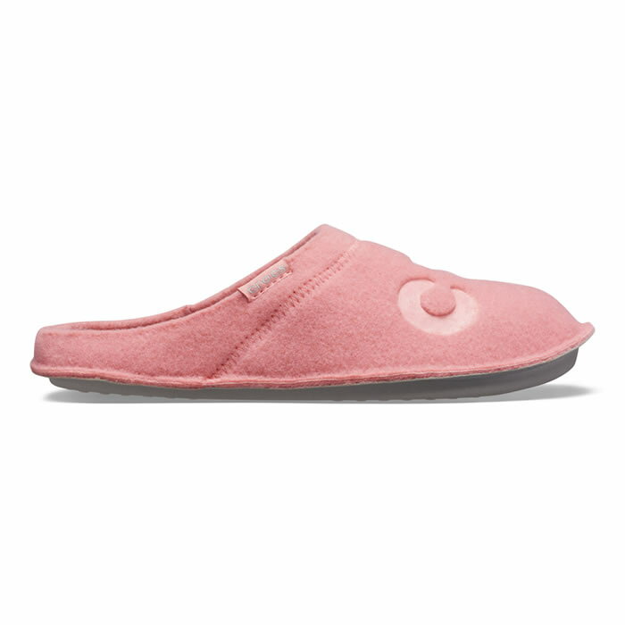 ・クロックス《ユニセックス》 クラシック ロゴ スリッパ/ブロッサム ライトグレー/ CROCS/Classic Logo Slipper/BlossomxLightGrey ｜**