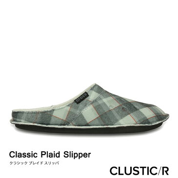 ▲￥2480 送料無料▼CROCS【クロックス/ユニセックス】Classic Plaid Slipper/ クラッシック プレイド スリッパ/ ブラック×オートミール｜メンズ レディース サンダル マンモス ボア ムートン ブリッツェン マンモス ムートン モコモコ スリッパ