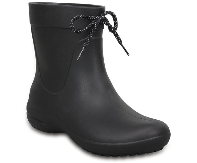 ..▼-35% CROCS【クロックス】Freesail Shorty Rainboot Ws/ フリーセイル ショーティ レインブーツ ウィメンズ/ ブラック｜レインブーツ レインシューズ 長靴 ショートブーツ レディース