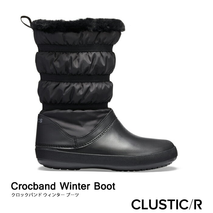 ・クロックス《レディース》クロックバンド ウィンター ブーツ /ブラックxブラック/ CROCS/Crocband Winter Boot/BlackxBlack ｜**