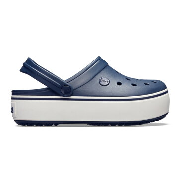 ・クロックス《ユニセックス》クロックバンド プラットフォーム クロッグ/ネイビーxホワイト/ CROCS/Crocband Platform Clog/NavyxWhite |**
