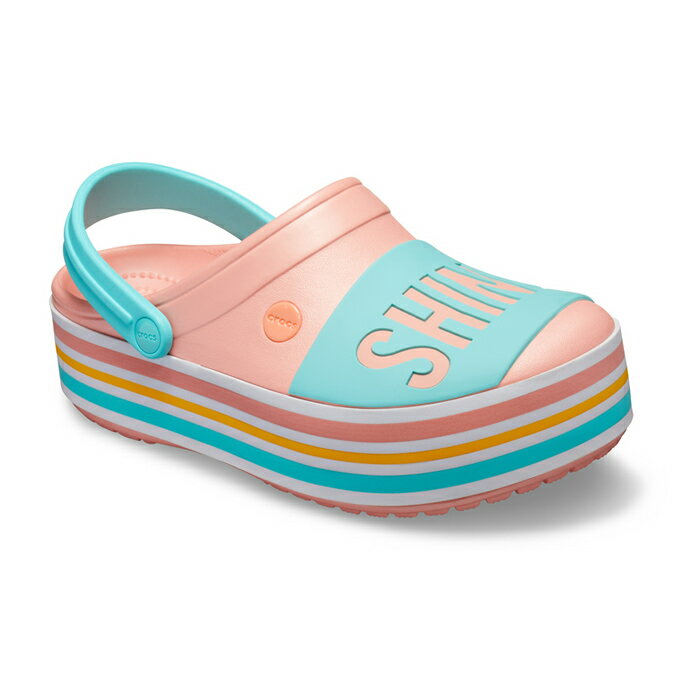 ・クロックス《ユニセックス》クロックバンド プラットフォーム ボールド カラー クロッグ/メロン/ CROCS/Crocband Platform Bold Color Clog/Melon ｜