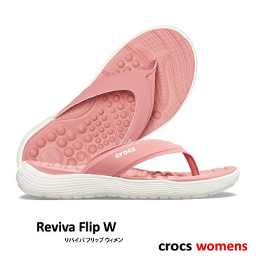 ▲￥2990 送料無料▼ CROCS【クロックス】Reviva Flip W/ リバイバ フリップ ウィメンズ/ ブロッサム×ホワイト｜