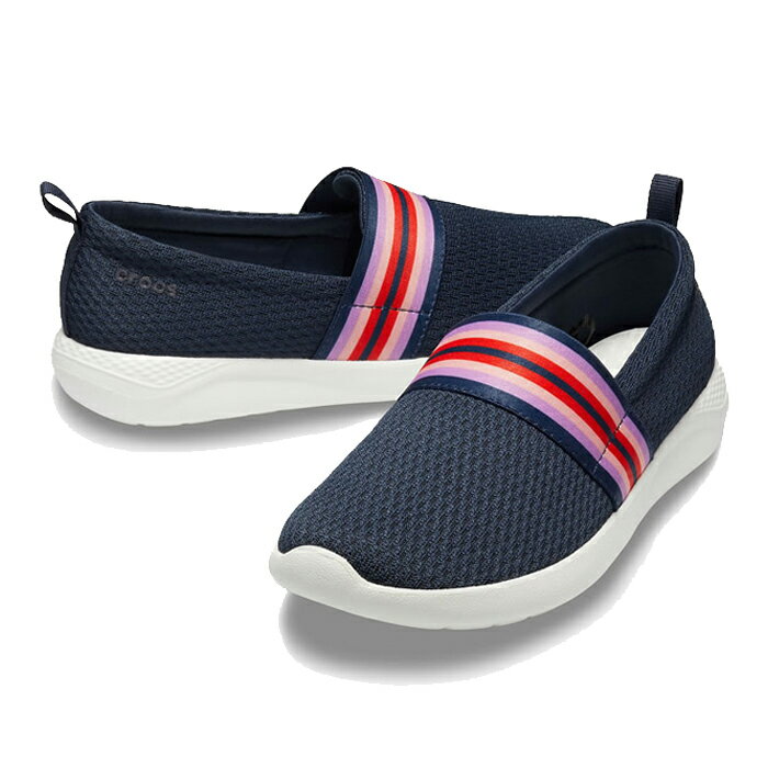 ・クロックス《レディース》ライトライド メッシュ スリッポン /ネイビー カラー ブロックxネイビー/ CROCS/Literide Mesh Slip On/Navy Color BlockxNavy ｜