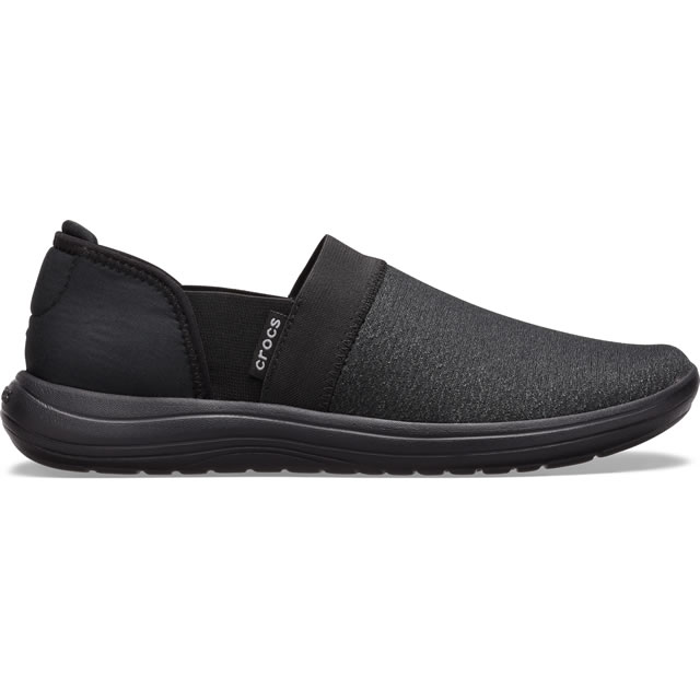 ▲￥3990 送料無料▼CROCS【クロックス/レディース】Reviva Slip-On W/ リバイバ スリップオン ウィメンズ/ ブラック×ブラック｜サンダル フラット パンプス ワーク オフィスナース 医療 バレー コンフォート