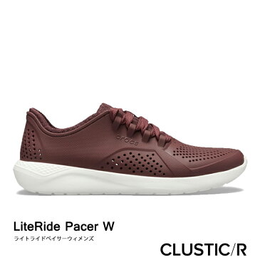 ・クロックス《レディース》 ライトライド ペイサー/バーガンディxホワイト/ CROCS/LiteRide Pacer/BurgundyxWhite ｜