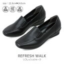 【連休限定!お得なクーポン×P2倍!】 REFRESH WALK リフレッシュウォーク パンプス 痛くない 歩きやすい 幅広 疲れにくい 甲ストラップ コンフォート カジュアル ローヒール KK1253