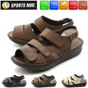 【15日限定!10%OFF×P4倍×P2倍!】 SPORTS NINE スポーツナイン サンダル 本革 ストラップ 痛くない 疲れにくい 歩きやすい 日本製 コンフォートサンダル ソフト 天然皮革 インコルジェ 24-8806
