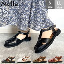【GW特別クーポン発行中!P2倍×P2倍!】 Stella ステラ 本革 レザー サンダル コンフォートサンダル フラット グルカ メッシュ 柔らかい 痛くない...