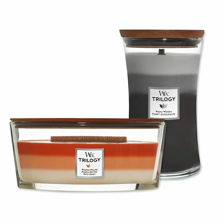 【選べるサイズ&香り】ウッドウィック トリロジーキャンドル Lサイズ / ハースウィック エリプス WoodWick Ellipse / Large Hourglass Candle【お取り寄せ商品】【合わせて買いたい】