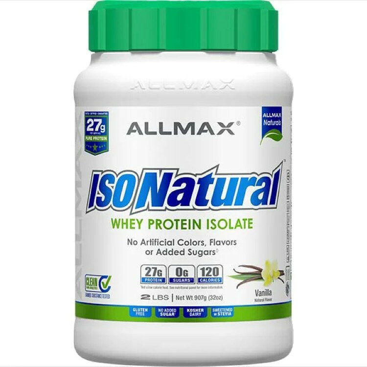 オールマックス アイソナチュラル バニラ 約907g Allmax Isonatural 2lb Vanilla ...