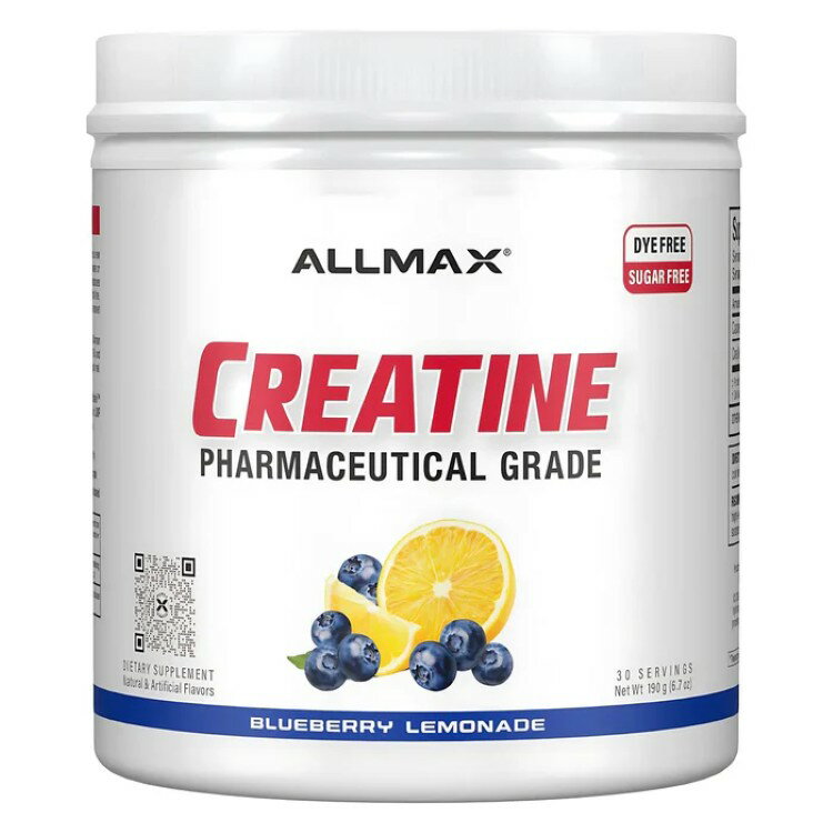 オールマックス クレアチン フレーバー 190g ブルーベリー レモネード Allmax Creatine Flavored 190g Blueberry Lemonde 
