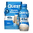 クエスト プロテインミルクシェイク バニラ味 414ml 12本入り RTD: Quest 45g: Vanilla (12/14oz) 【お取り寄せ商品】【合わせて買いたい】(4)