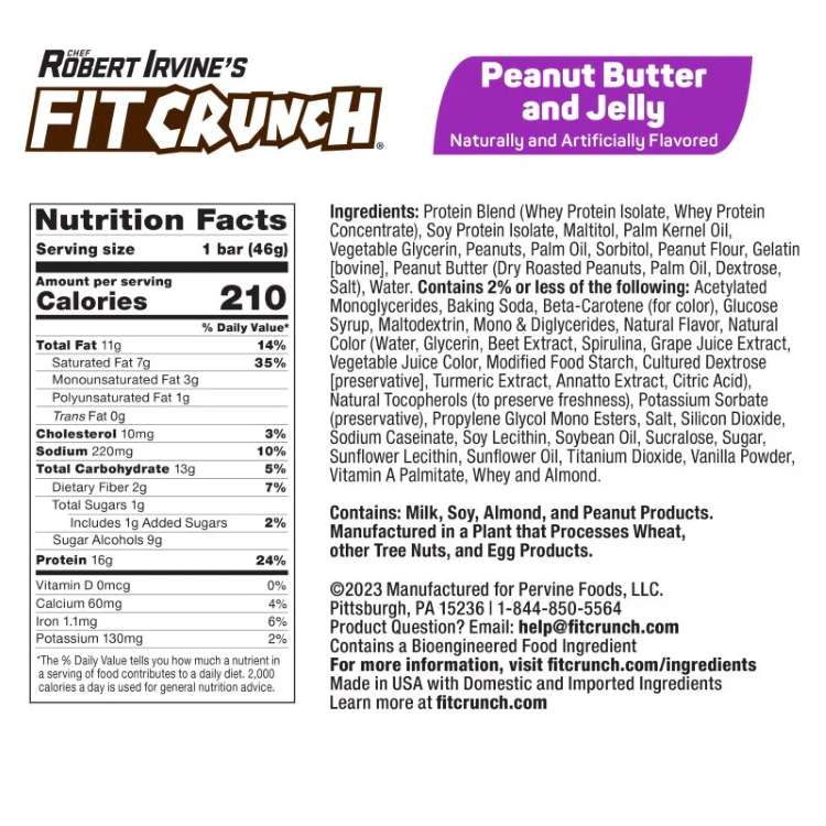 フィットクランチ ピーナッツバター＆ジェリー（12個入り） Fit Crunch Original: ...
