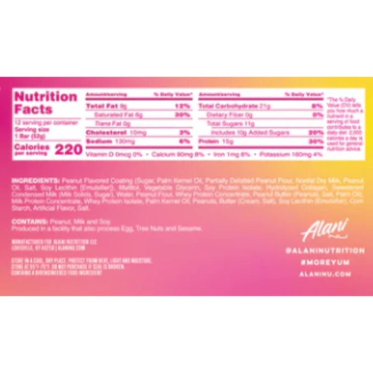 Alani Nu プロテインバーピーナッツバター＆ジェリー 12本 Alani Nu: Protein Pean...