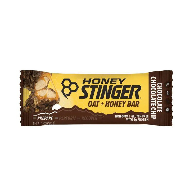 ハニースティンガー チョコレートチップ オート＆ハニー バー 42g Honey Stinger Chocolate Chocolate Chip Oat + Honey Bar 1.48 oz. ..