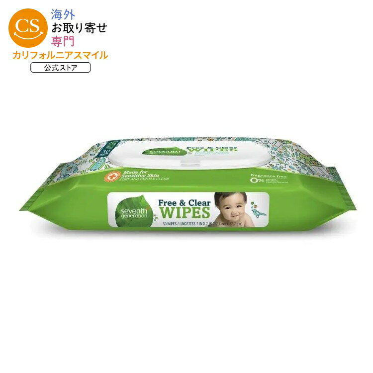 セブンスジェネレーション センシティブプロテクション ベビー用クレンジングワイプ 30枚入 Seventh Generation Sensitive Protection Cleansing Baby Wipes 30 count 【お取り寄せ商品】