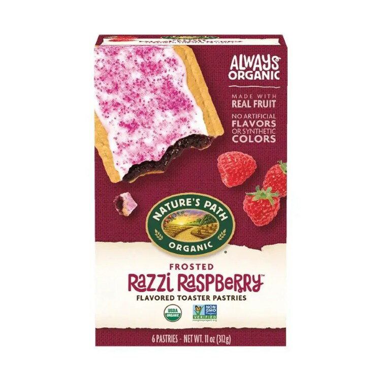 ネイチャーズパス ラズィーラズベリー オーガニック フロステッド トーステッドペストリー 312g Nature..