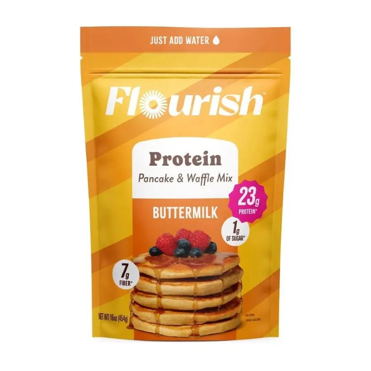 フローリッシュ バターミルク プロテイン パンケーキミックス 454g Flourish Buttermilk Protein Pancake Mix 16 oz. 【お取り寄せ商品】