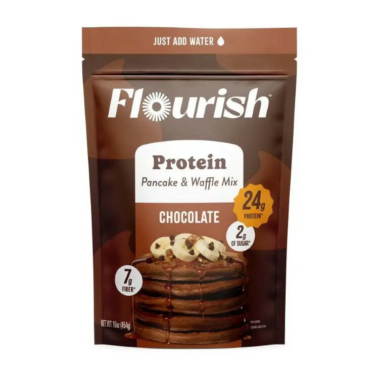フローリッシュ チョコレート プロテイン パンケーキミックス 454g Flourish Chocolate Protein Pancake Mix 16 oz. 【お取り寄せ商品】