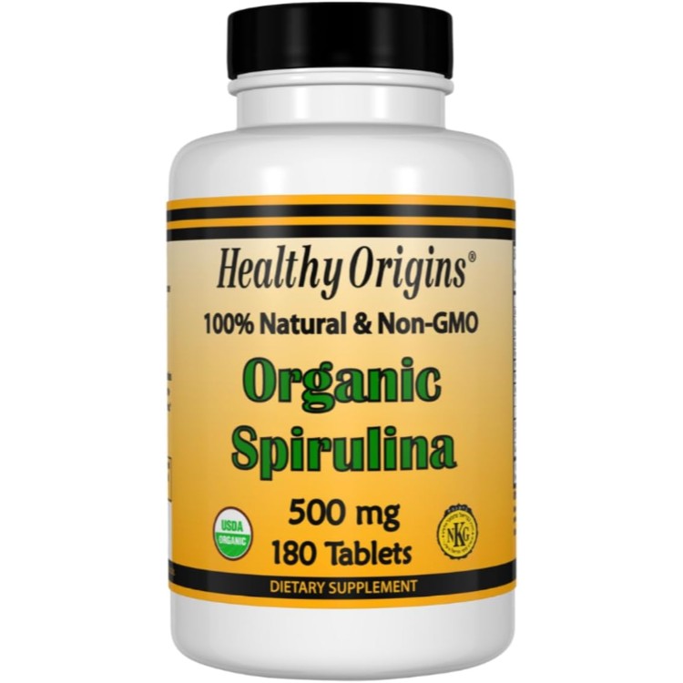 ヘルシーオリジンズ スピルリナ 500mg (オーガニック) 180タブレット Healthy Orig...