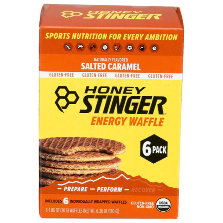 [4個セット]ハニー スティンガー エナジー ワッフル ソルティド キャラメルHoney Stinger Waffle Salted Caramel 6Pc 6.36OZ 【お取り..