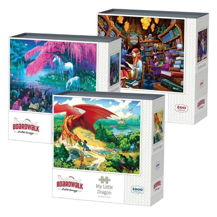 �ܡ��ɥ������� ���������ѥ��� 3�ĥѥå� �ե��󥿥��� Boardwalk Assorted Jigsaw Puzzles, 3-pack Fantasy ��...