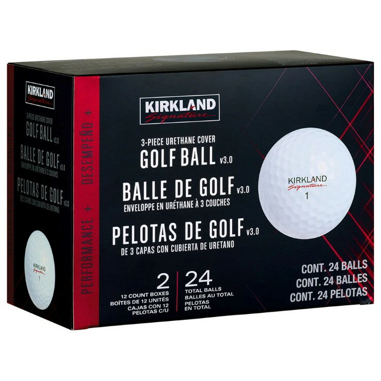 カークランド シグネチャー ゴルフボール V3.0 24個 Kirkland Signature V3.0 Golf Ball, 2-dozen 【お取り寄せ商品】