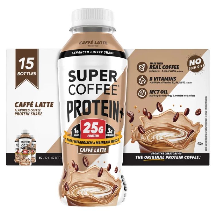 スーパーコーヒー プロテインプラス 25g カフェラテ 355mL 15本セット Super Coffe...