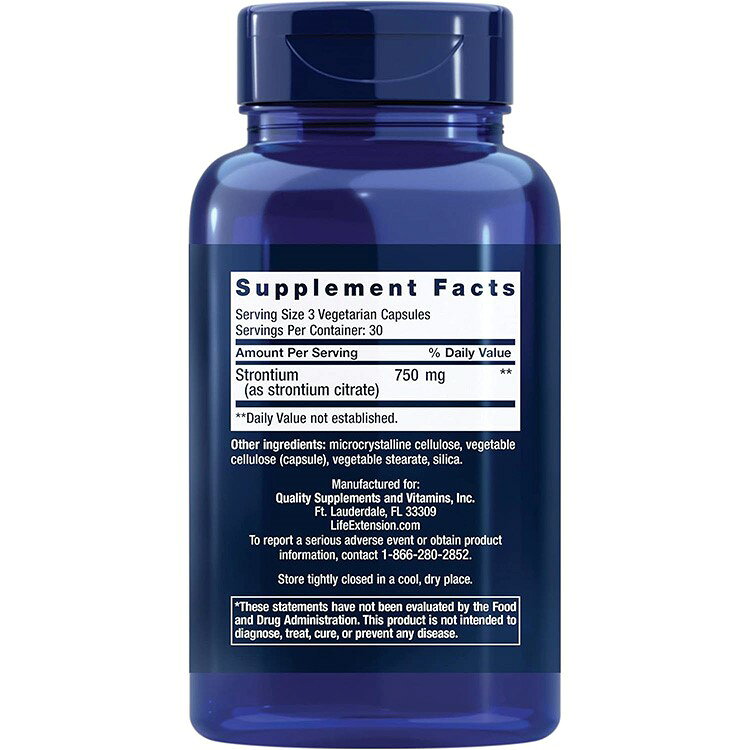 ライフエクステンション ストロンチウム 750mg カプセル 90粒 Life Extension Stro...