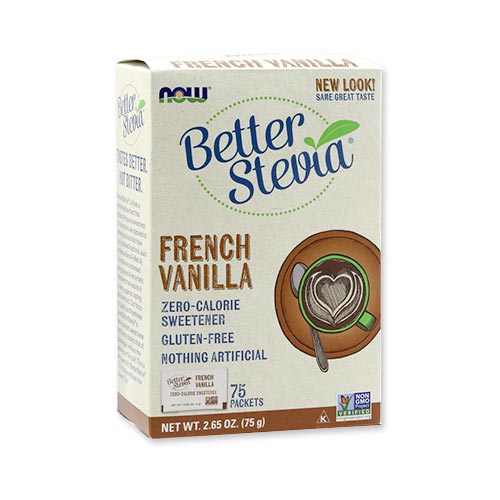 NOW Foods ベターステビア フレンチバニラ 75袋 75g ナウフーズ Better Stevia French Vanilla 75packets 2.65oz.