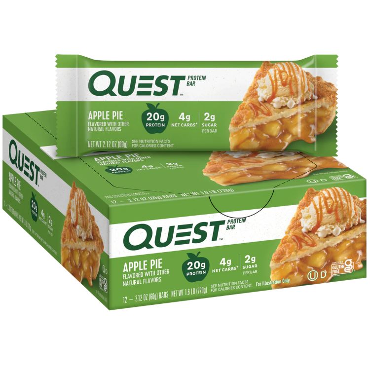 クエストニュートリション アップルパイ プロテインバー 12本 Quest Nutrition Apple Pie Protein Bars..