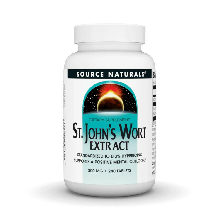 ソースナチュラルズ セントジョーンズワートエキス 300mg 240粒 Source Naturals St. John's Wort Extract 300 mg 240 Tablet 【お取り寄せ商品】【合わせて買いたい】