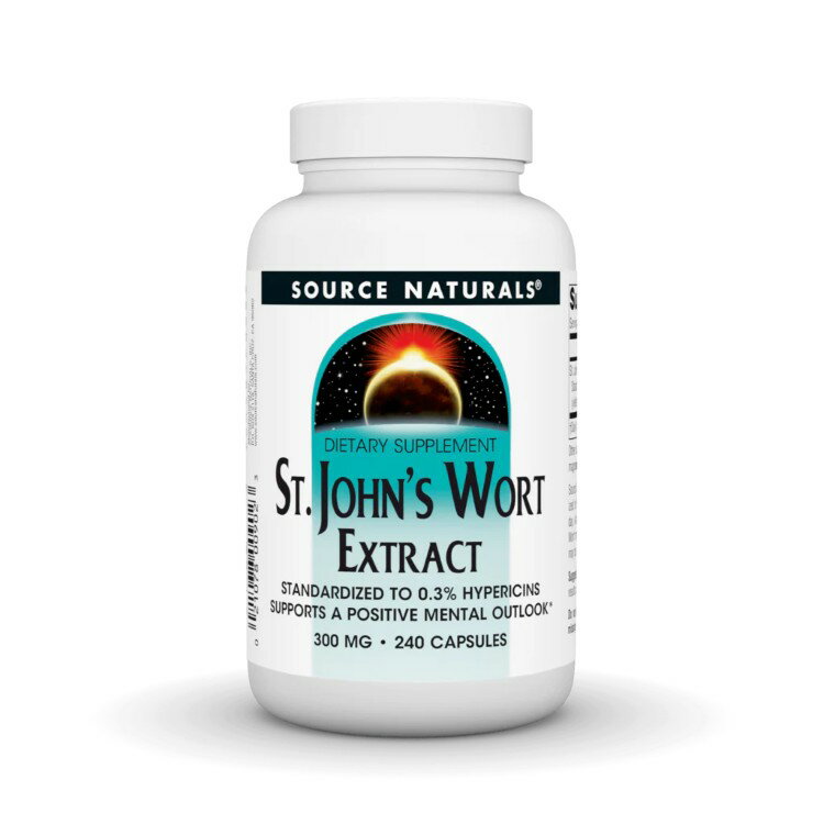 ソースナチュラルズ セントジョーンズワートエキス 300mg 240カプセル Source Naturals St. John's Wort Extract 300 mg 240 Capsule 【お取り寄せ商品】【合わせて買いたい】