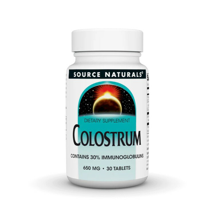 ソースナチュラルズ コロストラム 650mg 30粒 Source Naturals Colostrum 650 mg 30 Tablet 【お取り寄せ商品】【合わせて買いたい】