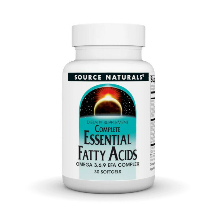 Source Naturals Complete 必須脂肪酸は、オメガ3、オメガ6、オメガ9脂肪酸のブレンドです。