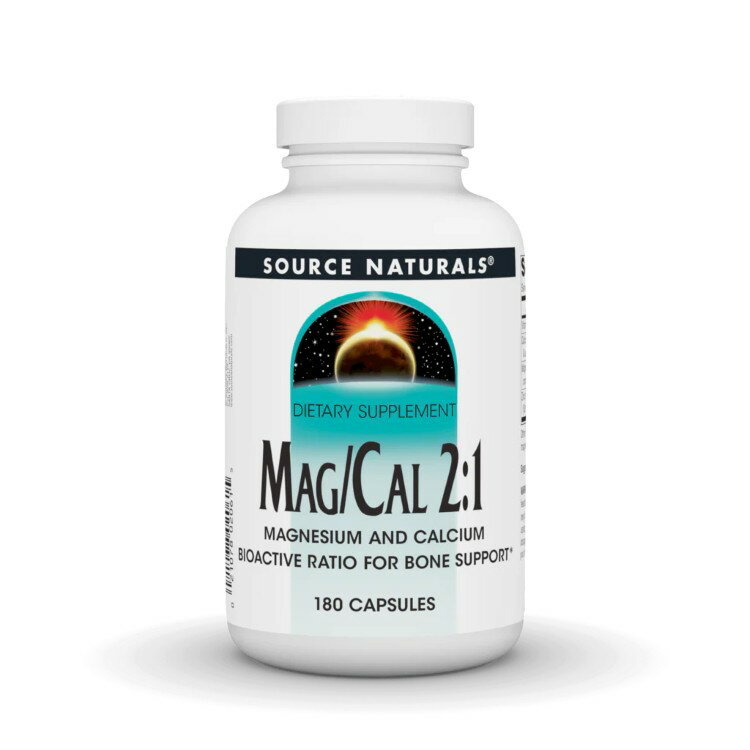 ソースナチュラルズ マグカル2:1 370mg 180カプセル Source Naturals Mag/Cal 2:1 370 mg 180 Capsule 【お取り寄せ商品】【合わせて買いたい】
