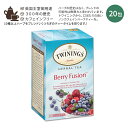 【ホッと一息タイムに】トワイニング ベリーフュージョン ハーブティー 20包 40g (1.41 oz) TWININGS Berry Fusion Herbal Tea カフェインフリー フルーツ フレーバー ティーバッグ